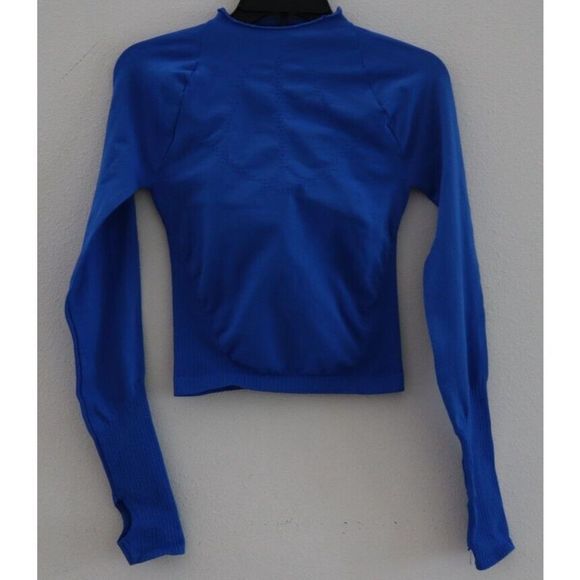 FP Movement 58586025 Women's Sz M/L Blue Good Karma High Neck L/S Layer Top $88 - Picture 1 of 9